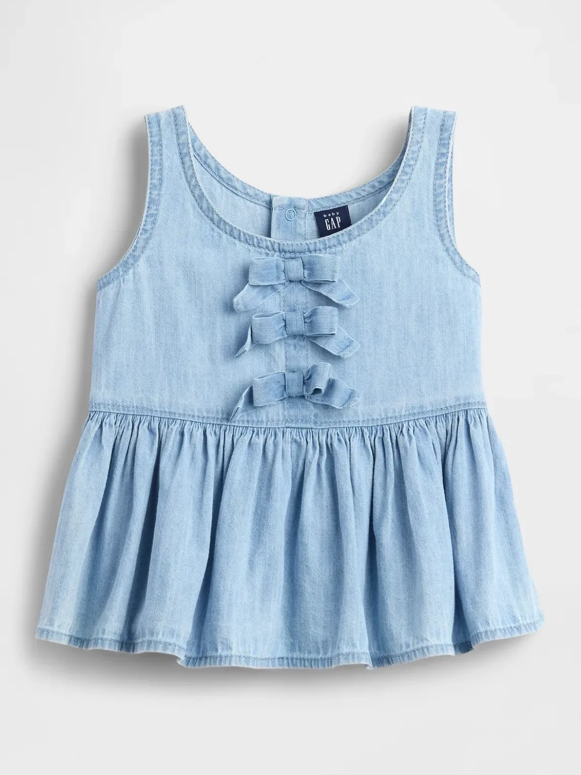 Baby & Toddler Bow Denim Tank Top