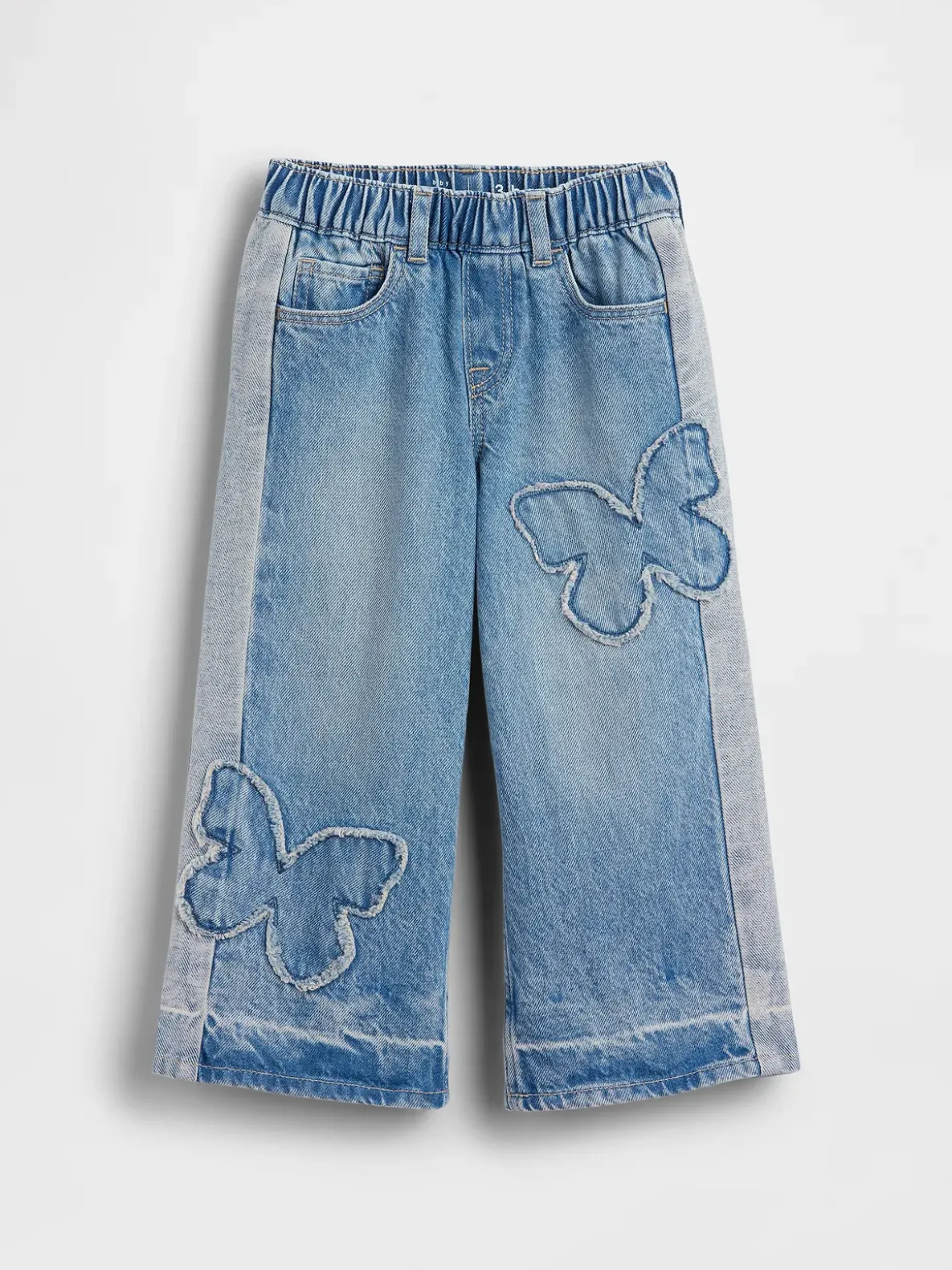 Baby & Toddler Butterfly Pull-On Baggy Jeans