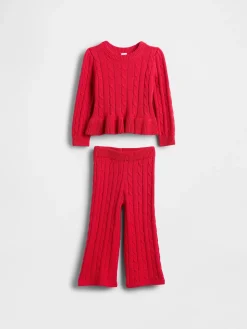 Baby & Toddler Cable-Knit Sweater Set