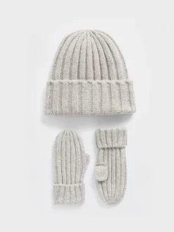 Baby & Toddler CashSoft Rib Beanie & Mittens Set