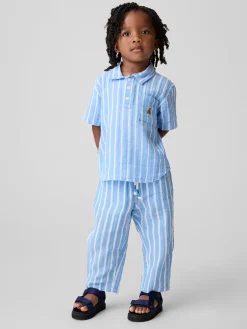 Baby & Toddler Cotton Gauze Pull-On Barrel Pants
