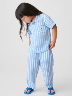 Baby & Toddler Cotton Gauze Pull-On Barrel Pants