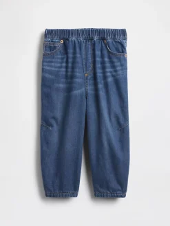 Baby & Toddler Cozy-Lined Barrel Jeans