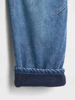 Baby & Toddler Cozy-Lined Barrel Jeans