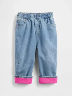 Baby & Toddler Cozy-Lined Barrel Jeans