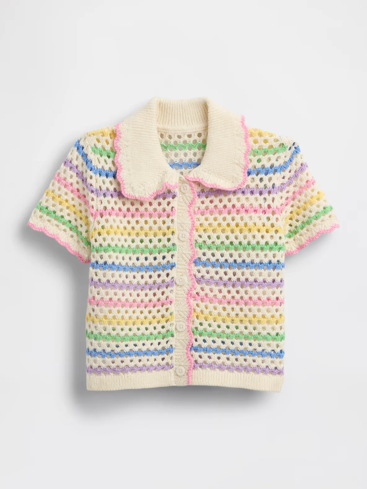 Baby & Toddler Crochet Collared Cardigan