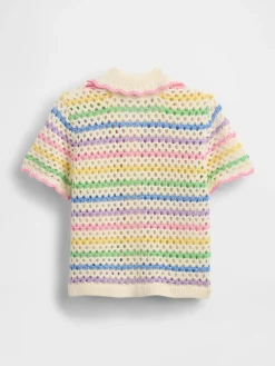 Baby & Toddler Crochet Collared Cardigan