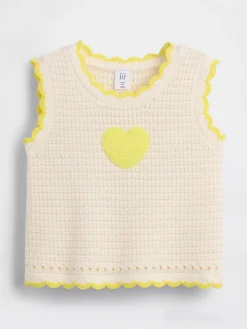 Baby & Toddler Crochet Heart Sweater Tank
