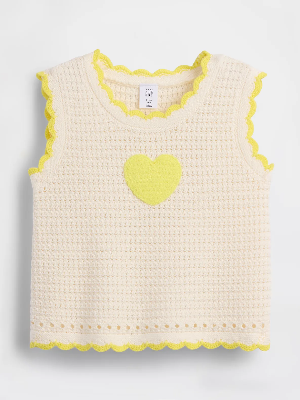 Baby & Toddler Crochet Heart Sweater Tank
