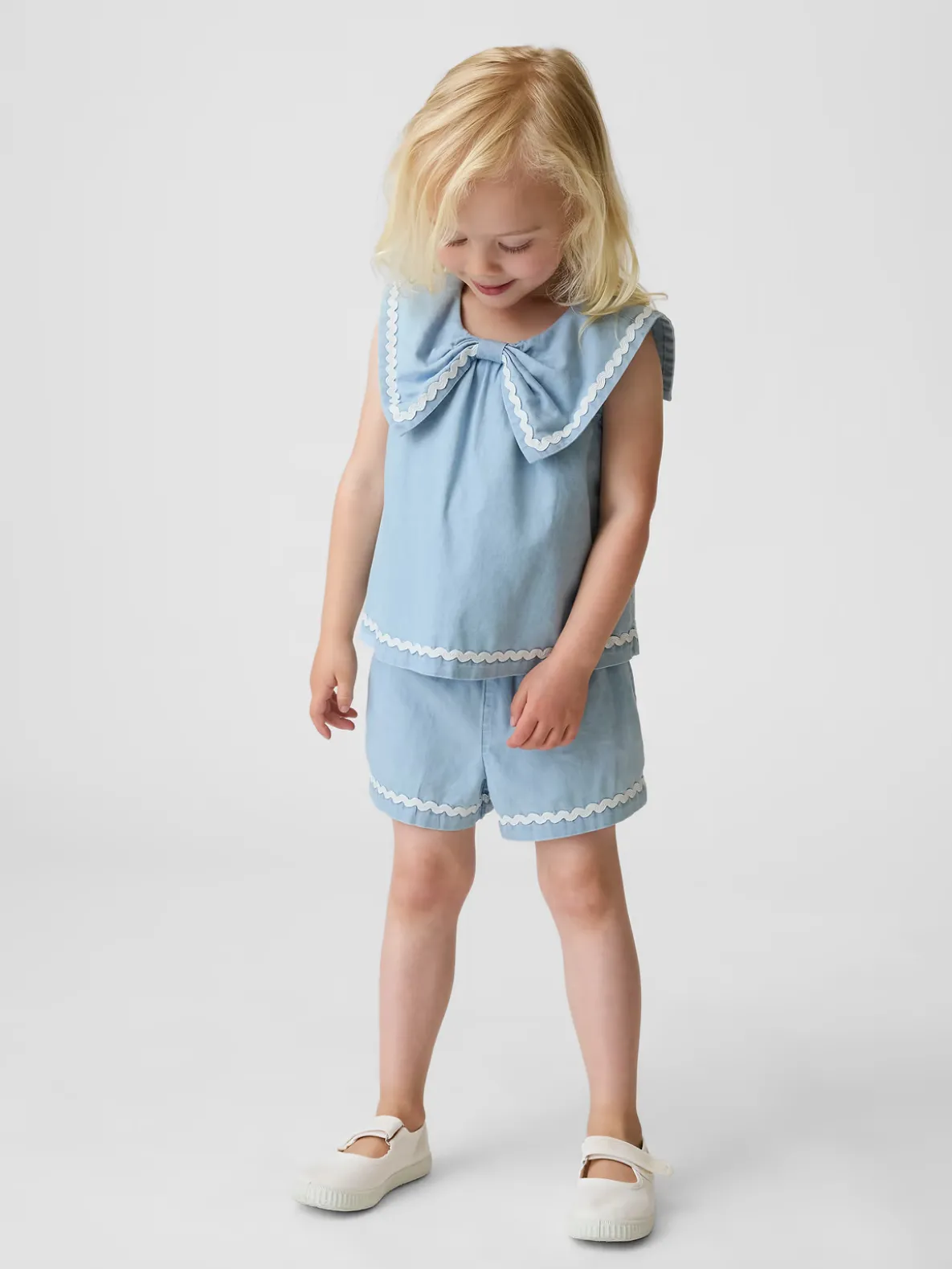 Baby & Toddler Denim Bow Outfit Set