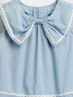 Baby & Toddler Denim Bow Outfit Set