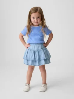 Baby & Toddler Denim Ruffle Skort