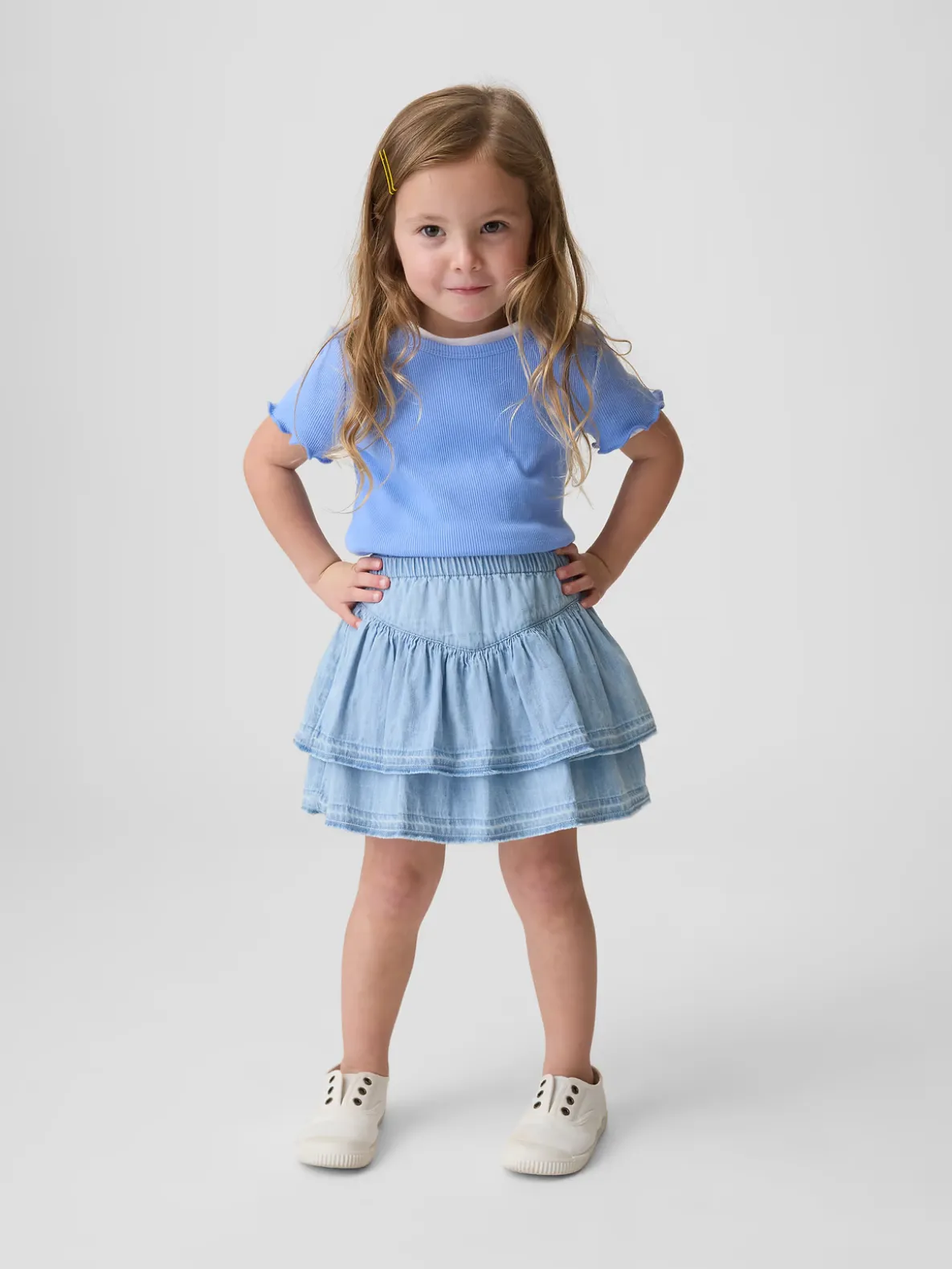 Baby & Toddler Denim Ruffle Skort