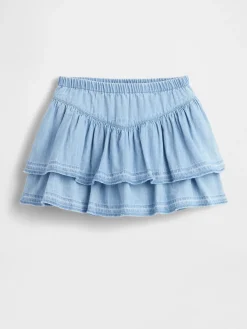 Baby & Toddler Denim Ruffle Skort