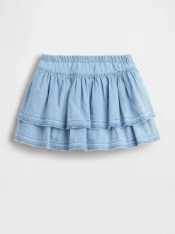 Baby & Toddler Denim Ruffle Skort