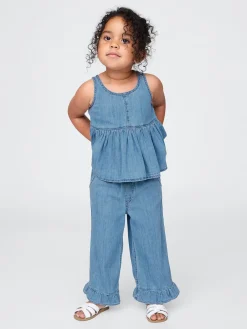 Baby & Toddler Denim Ruffle Outfit Set