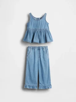 Baby & Toddler Denim Ruffle Outfit Set
