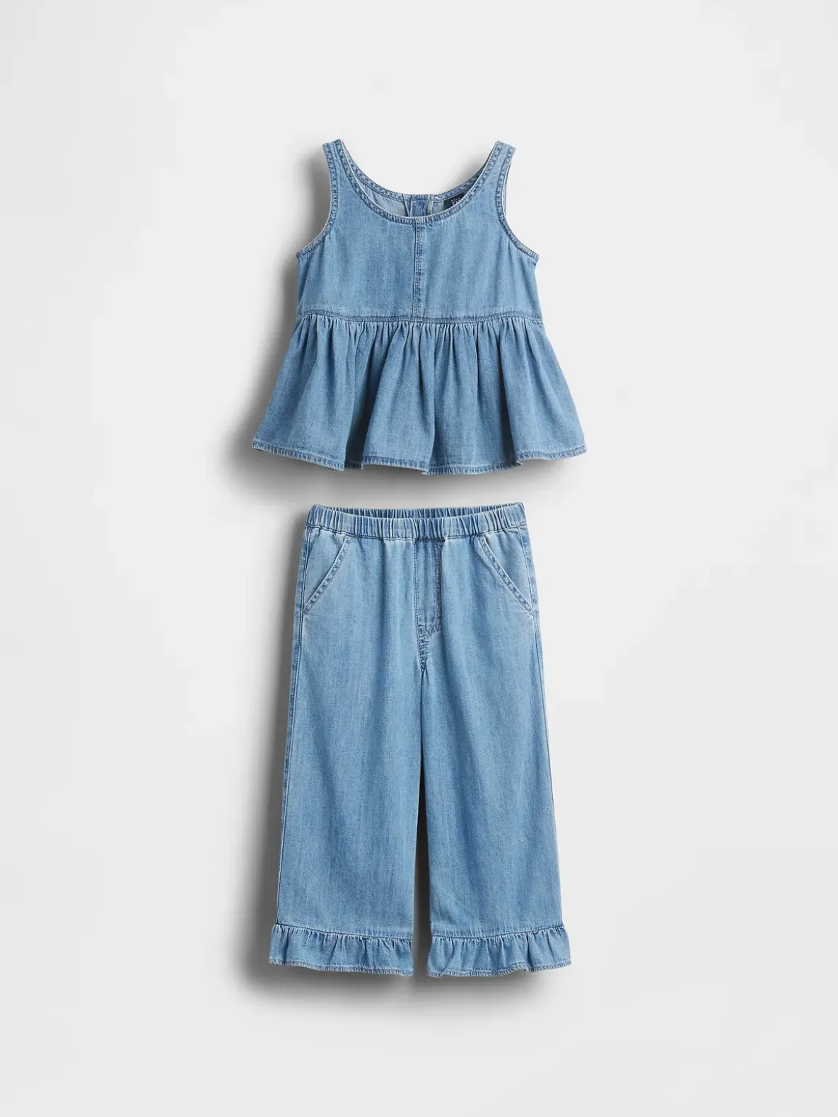 Baby & Toddler Denim Ruffle Outfit Set