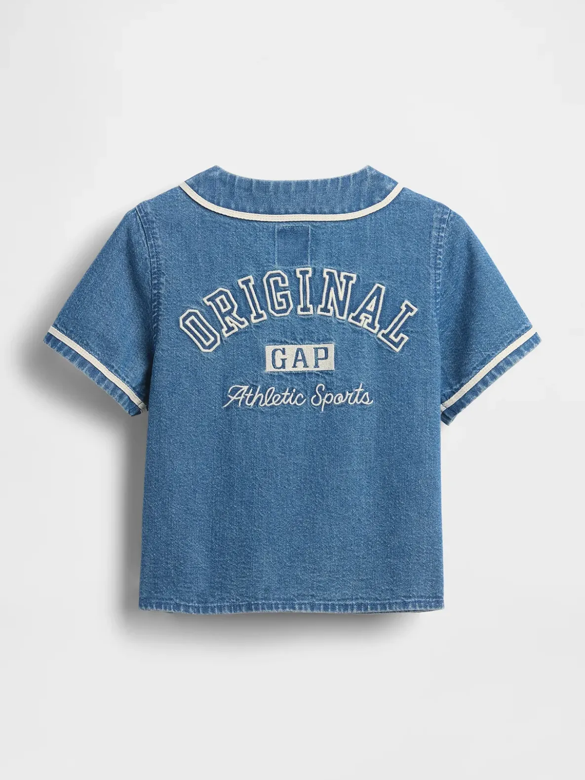 Baby & Toddler Denim Varsity Logo Baseball Shirt