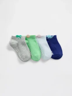 Baby & Toddler Dino No Show Socks (4-Pack)
