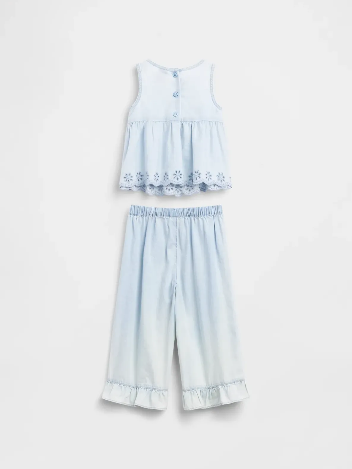 Baby & Toddler Eyelet Denim Outfit Set