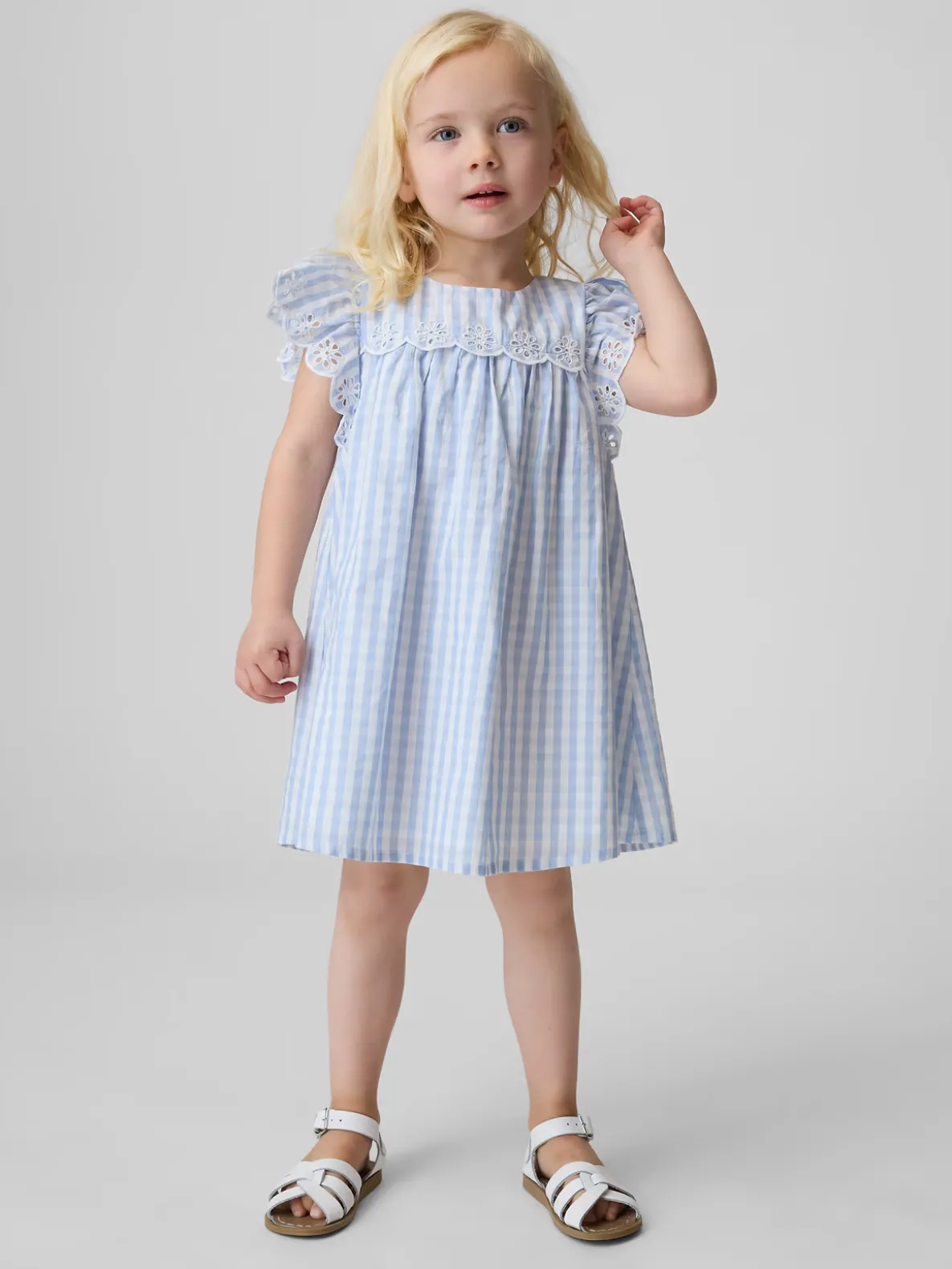 Baby & Toddler Eyelet Gingham Dress
