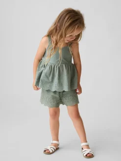 Baby & Toddler Eyelet Hem Pull-On Shorts