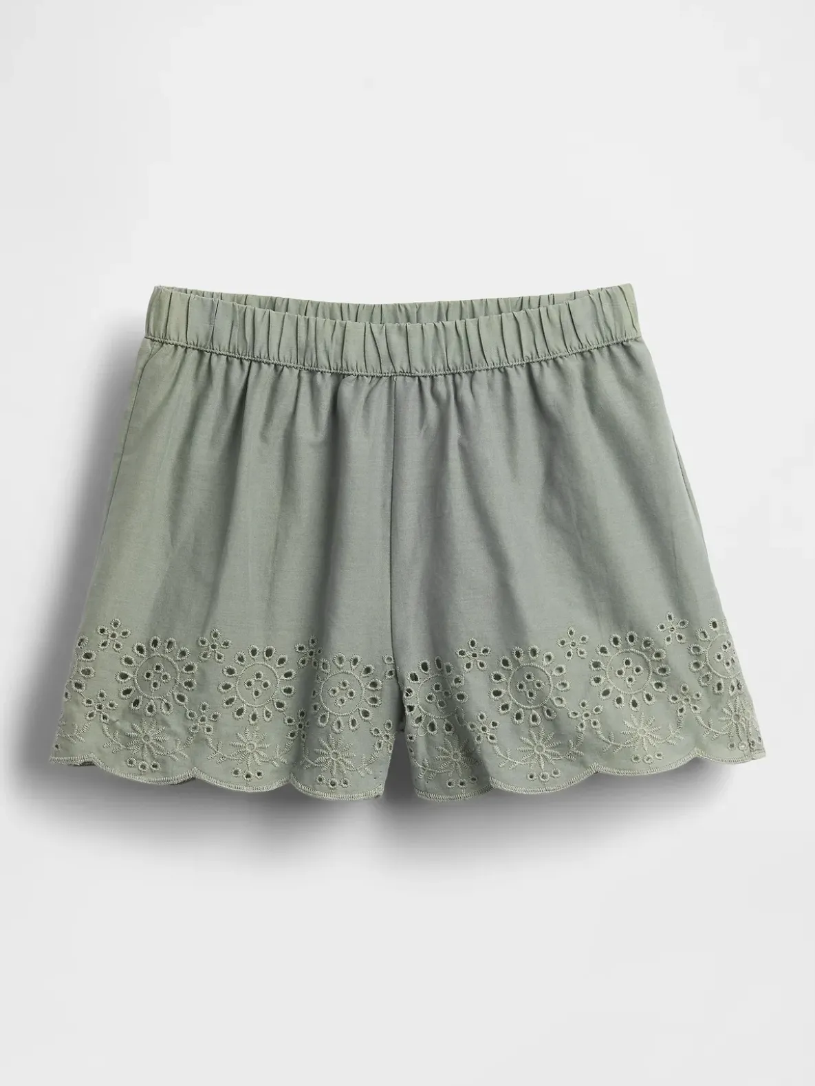 Baby & Toddler Eyelet Hem Pull-On Shorts