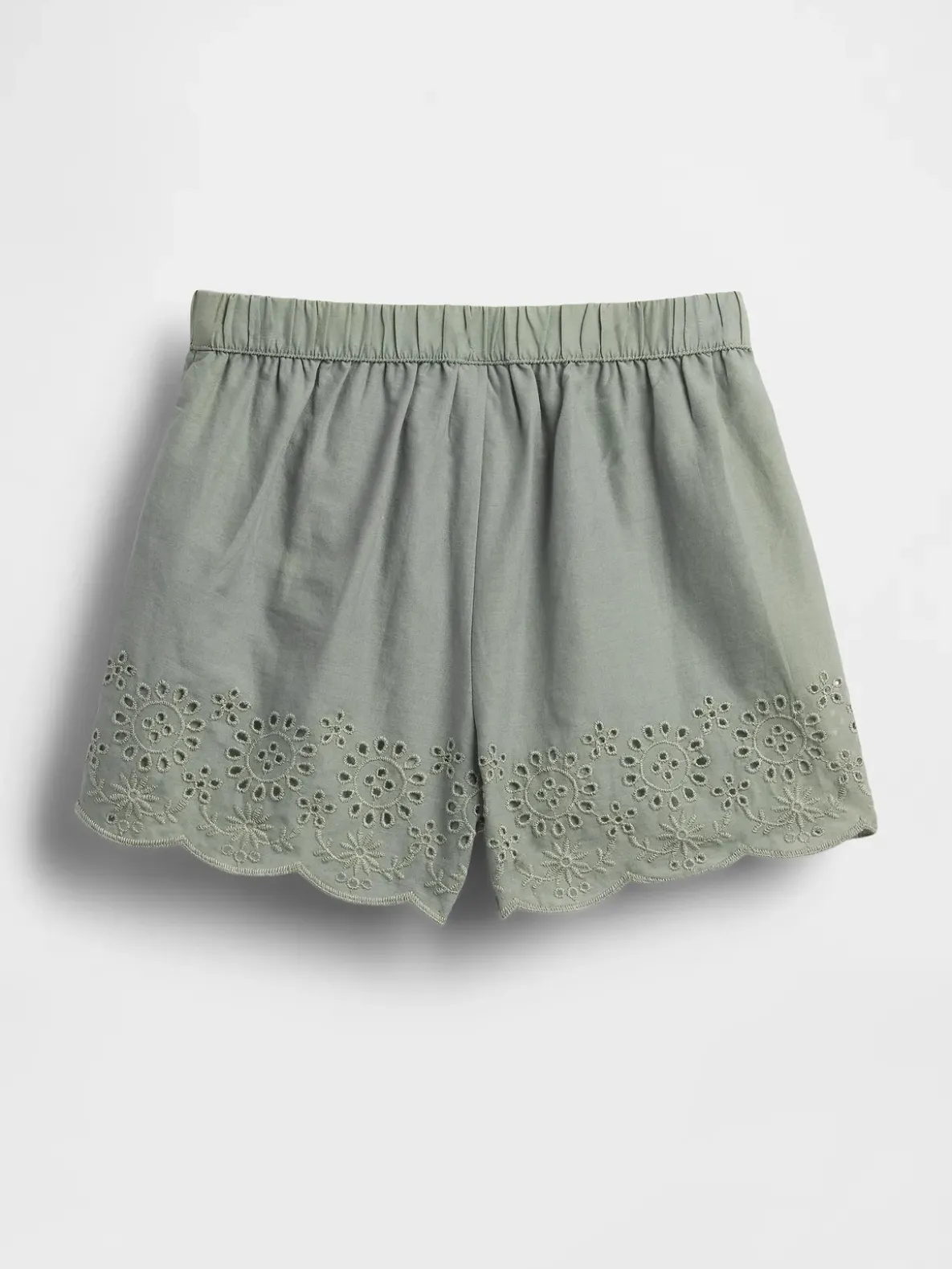 Baby & Toddler Eyelet Hem Pull-On Shorts