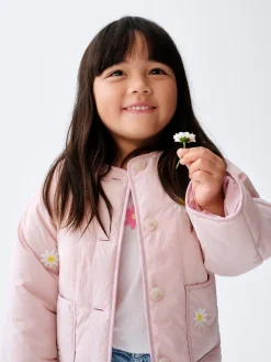 Baby & Toddler Floral Embroidered Quilted Jacket