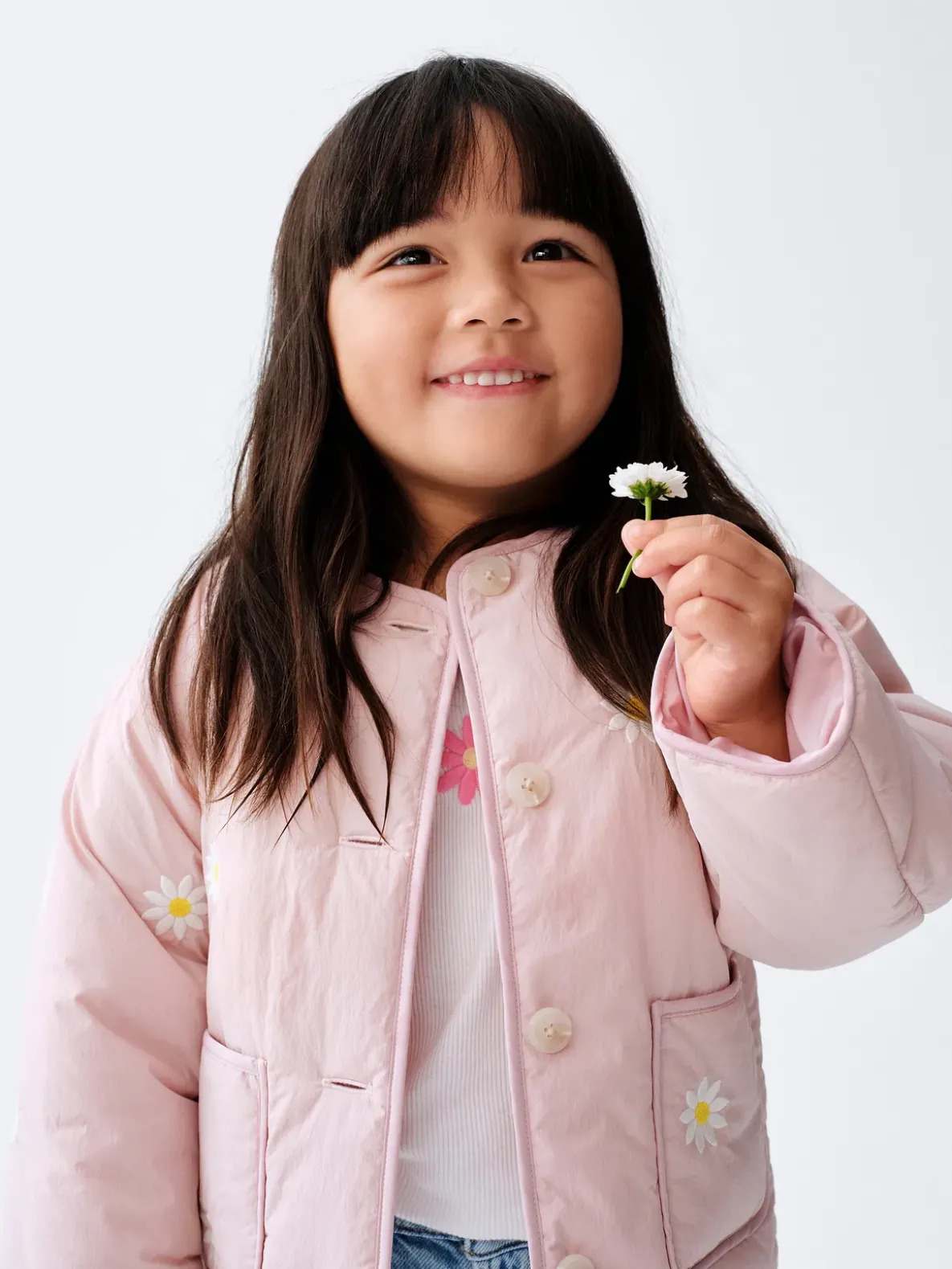 Baby & Toddler Floral Embroidered Quilted Jacket