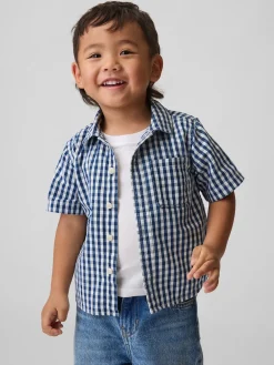 Baby & Toddler Gingham Denim Big Shirt