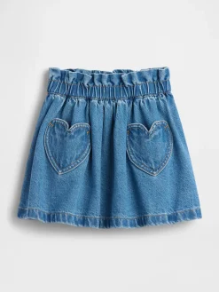 Baby & Toddler Heart Pocket Denim Skirt
