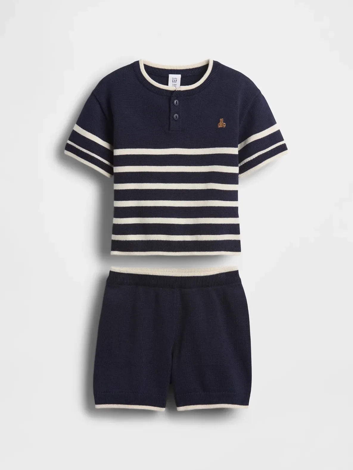Baby & Toddler Henley Stripe Sweater Set