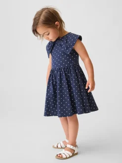 Baby & Toddler Jersey Bow Collar Dress