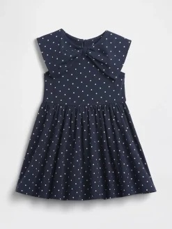 Baby & Toddler Jersey Bow Collar Dress
