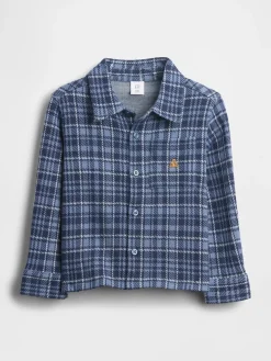 Baby & Toddler Knit Jersey Plaid Shirt