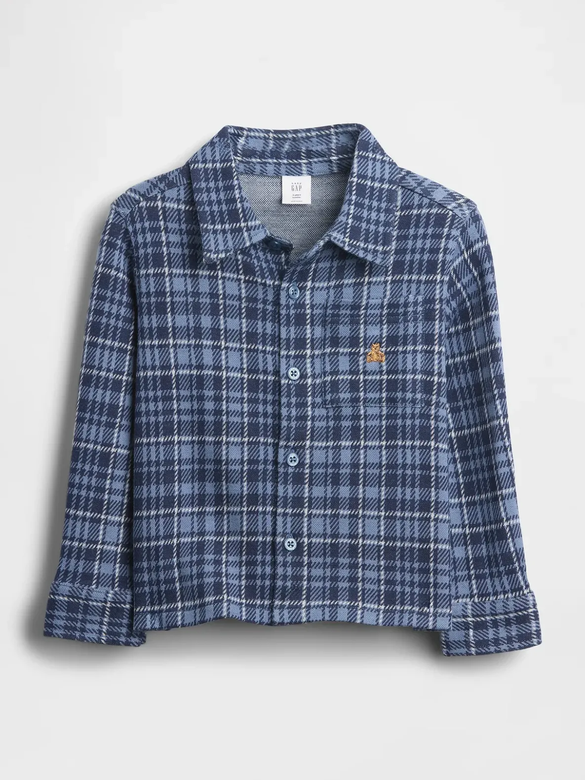 Baby & Toddler Knit Jersey Plaid Shirt