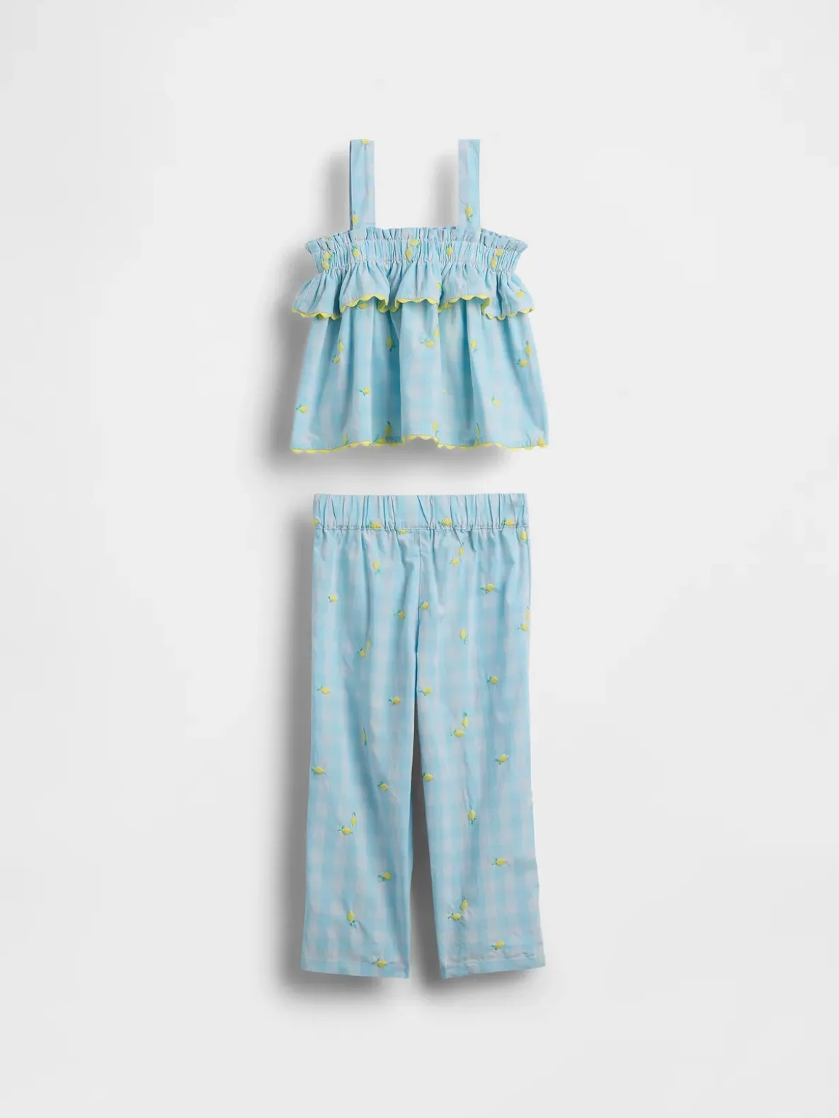 Baby & Toddler Lemon Gingham Outfit Set