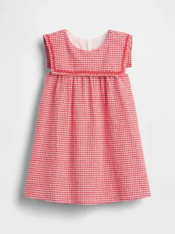 Baby & Toddler Linen-Cotton Gingham Sailor Dress