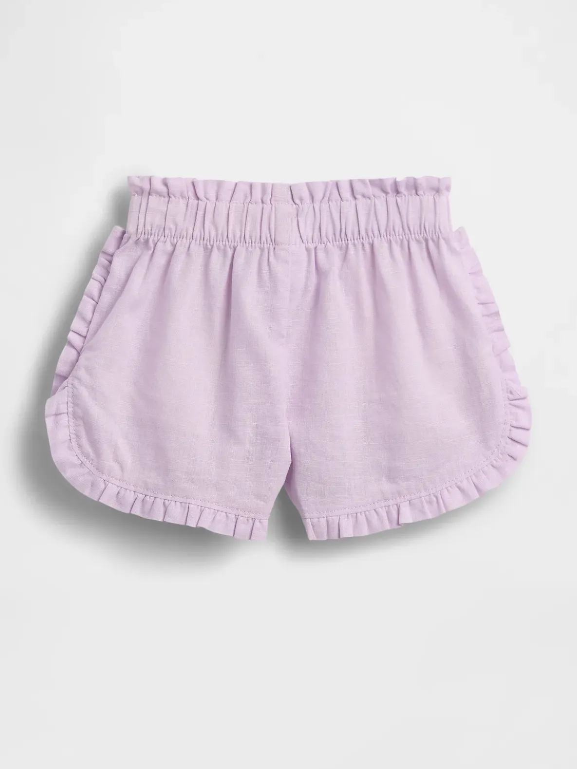 Baby & Toddler Linen-Cotton Ruffle Dolphin Shorts