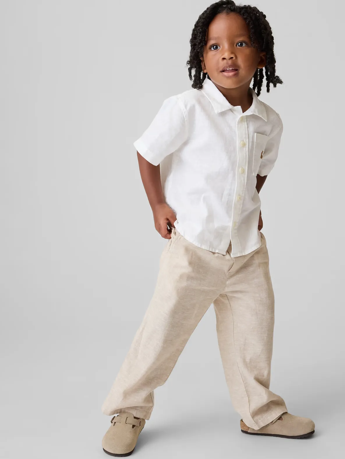 Baby & Toddler Linen-Cotton Pull-On Pants