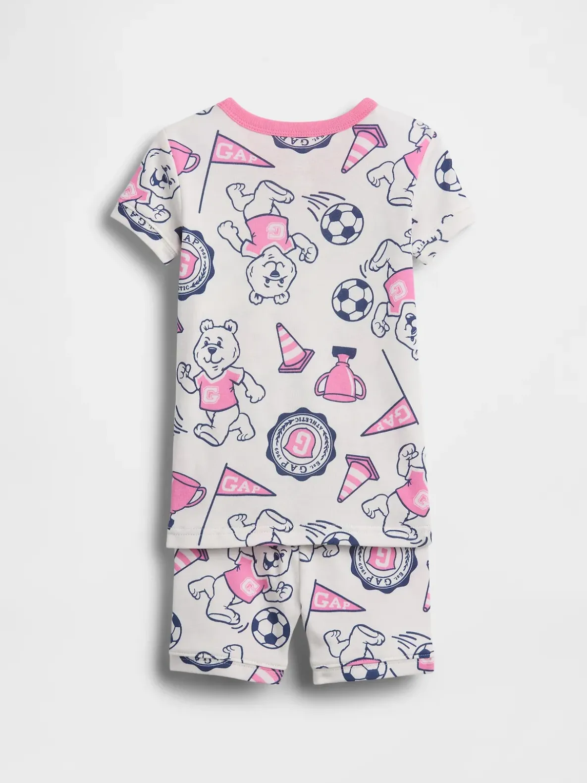 Baby & Toddler Organic Brushed Cotton Bear Logo PJ Short Set