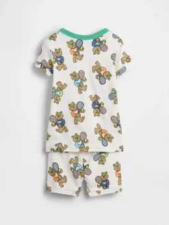 Baby & Toddler Organic Brushed Cotton Brannan Bear Tennis PJ Short Set
