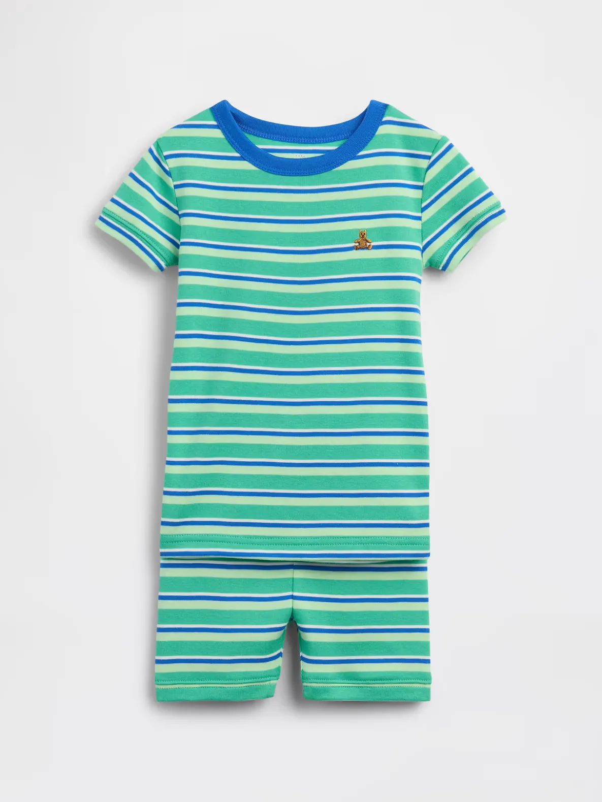 Baby & Toddler Organic Brushed Cotton Stripe PJ Short Set