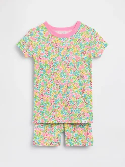 Baby & Toddler Organic Brushed Cotton Floral PJ Short Set