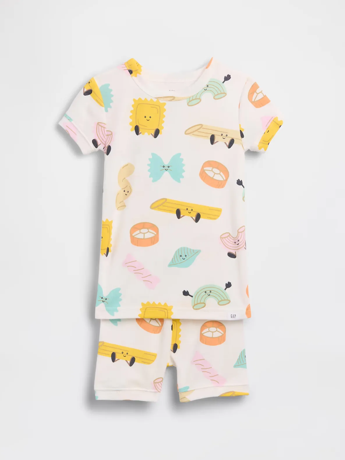 Baby & Toddler Organic Brushed Cotton Pasta PJ Short Set