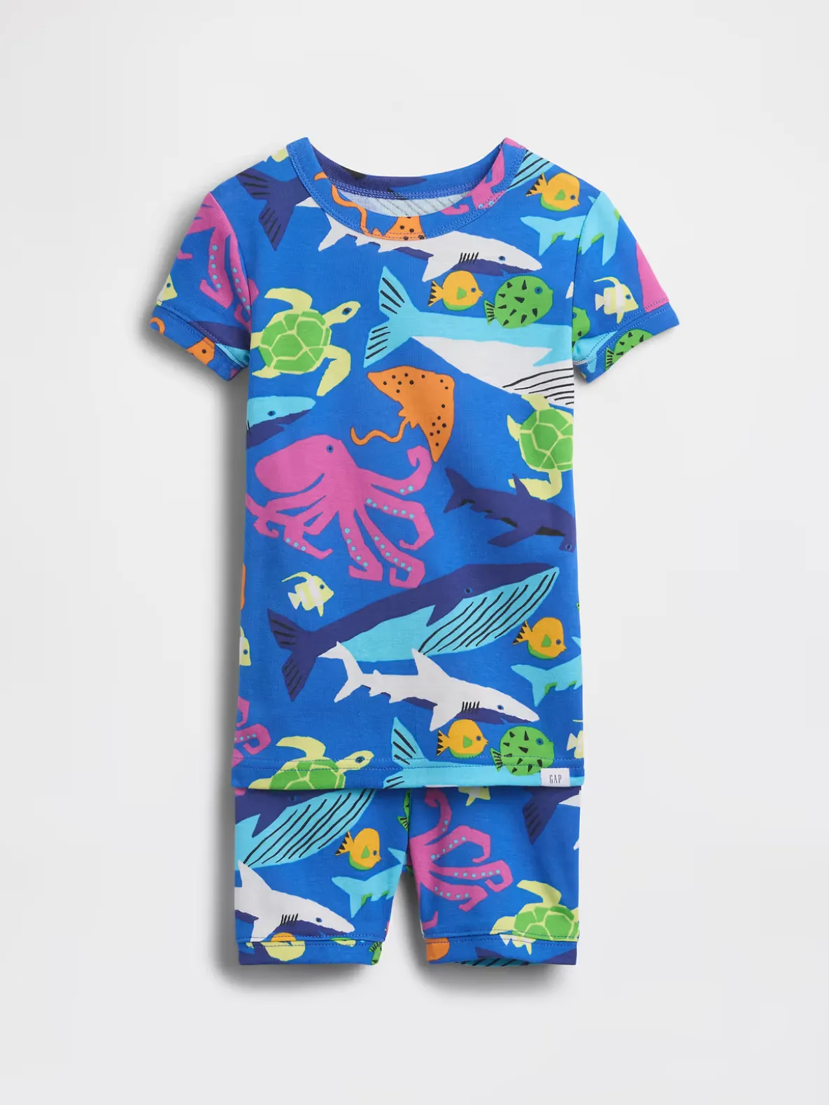 Baby & Toddler Organic Brushed Cotton Sea Creatures PJ Short Set