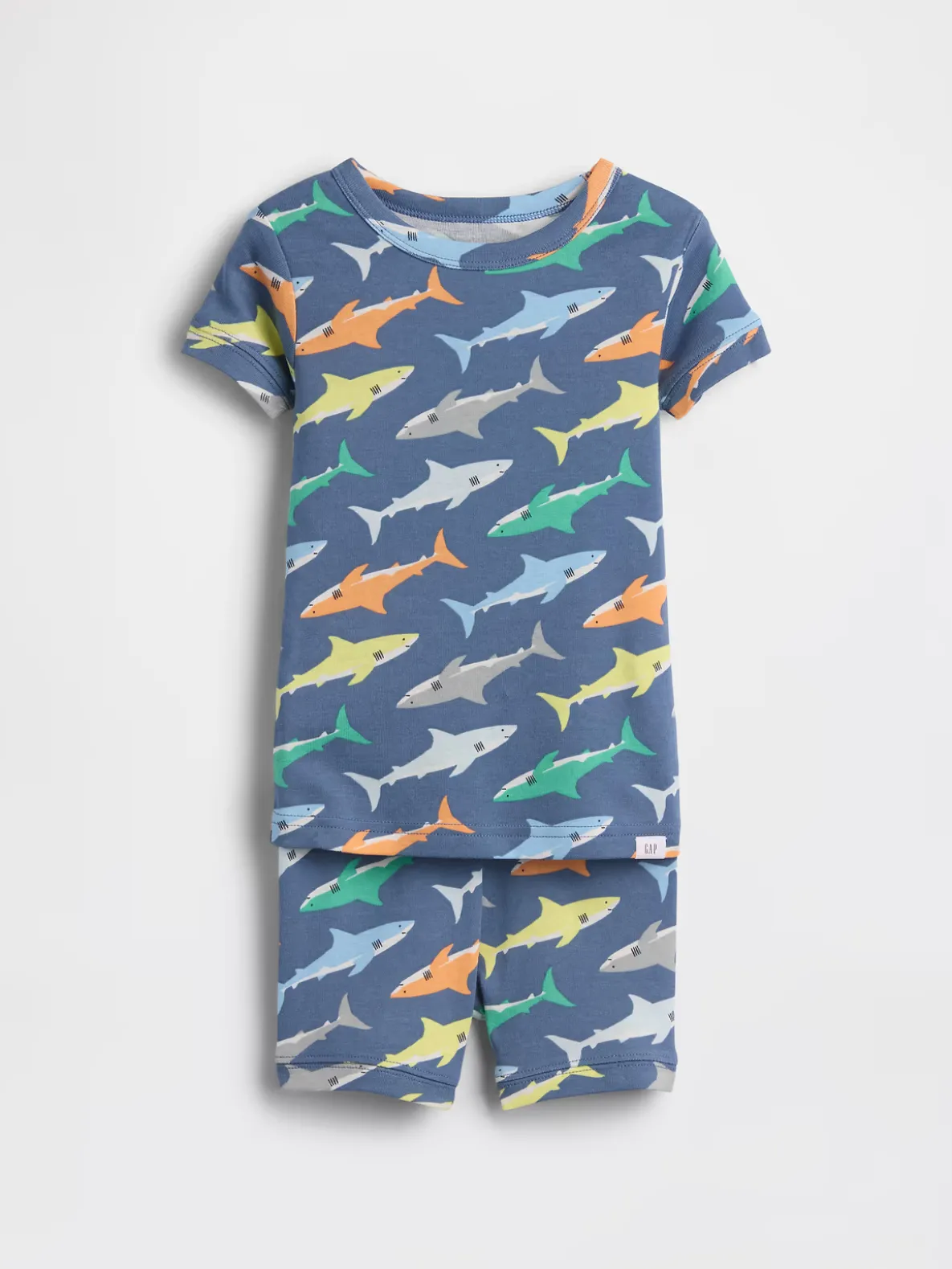 Baby & Toddler Organic Brushed Cotton Shark PJ Short Set