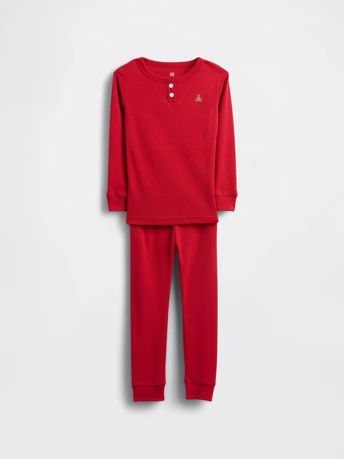 Baby & Toddler Organic Brushed Cotton Henley PJ Set